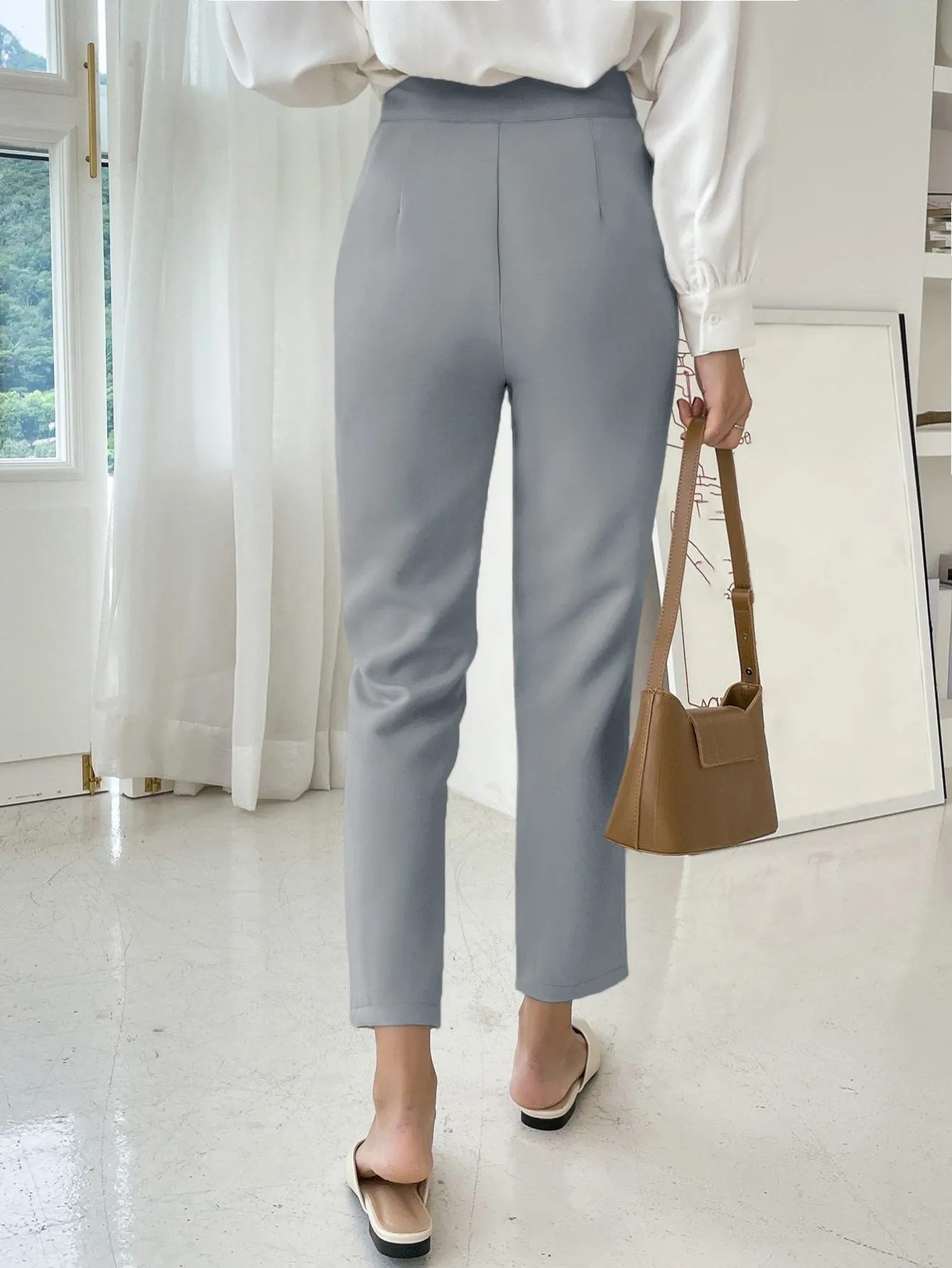 DAZY High Waist Straight Leg Pants