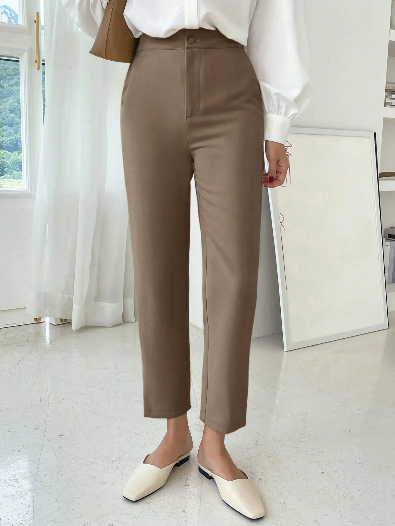DAZY High Waist Straight Leg Pants