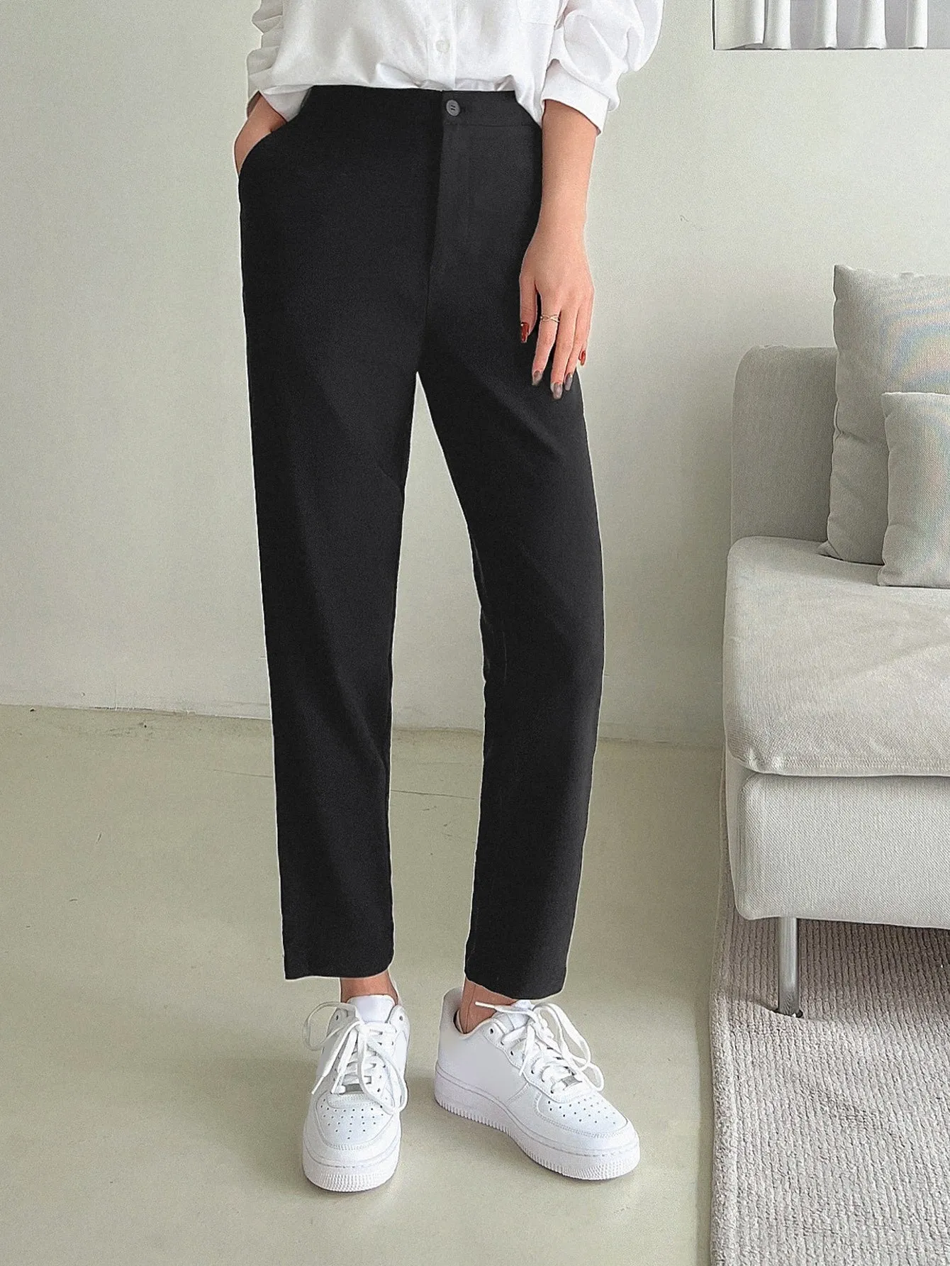 DAZY High Waist Straight Leg Pants