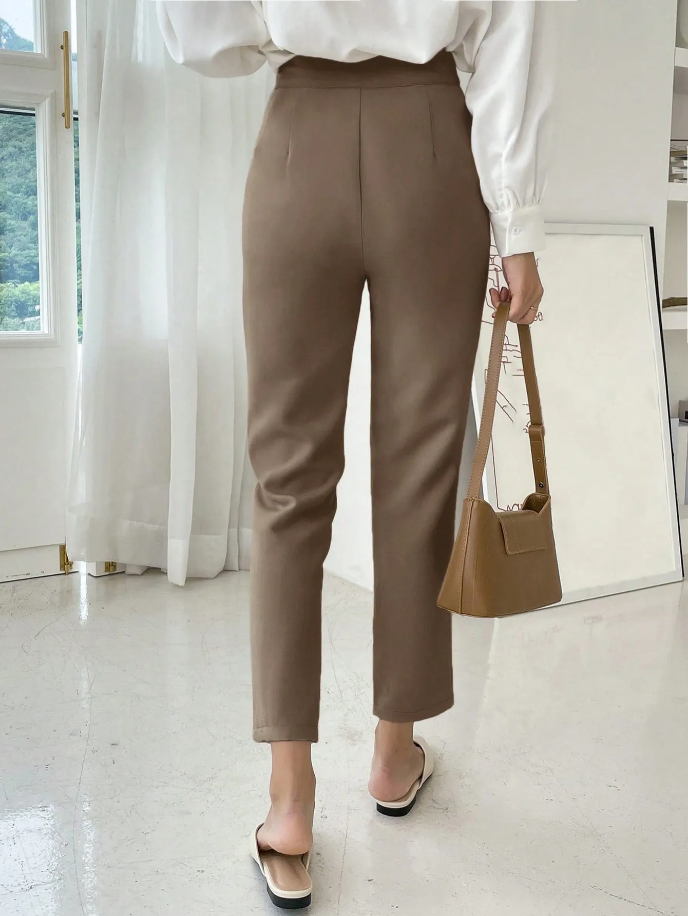 DAZY High Waist Straight Leg Pants