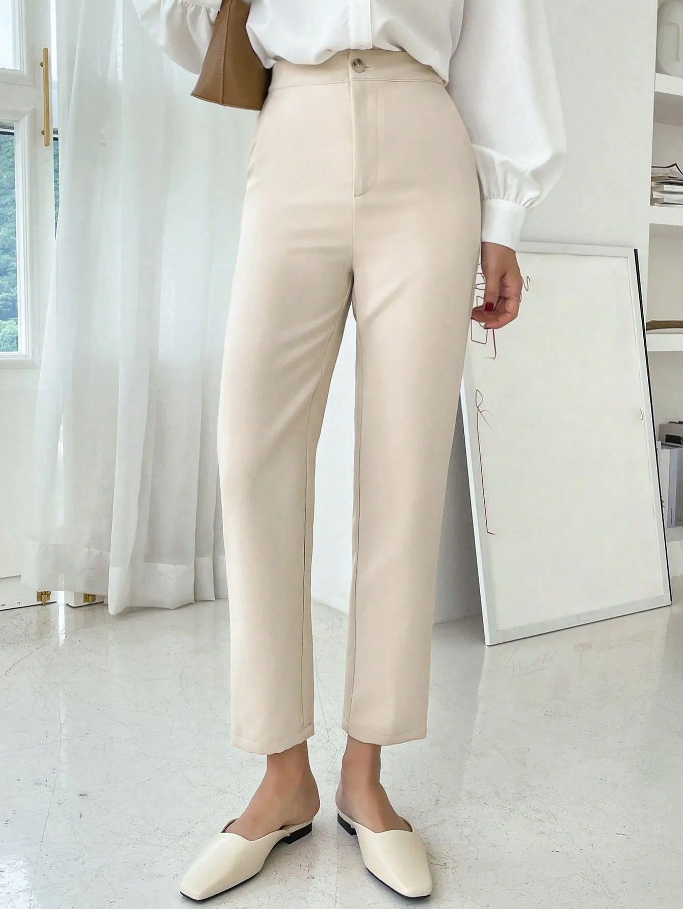 DAZY High Waist Straight Leg Pants