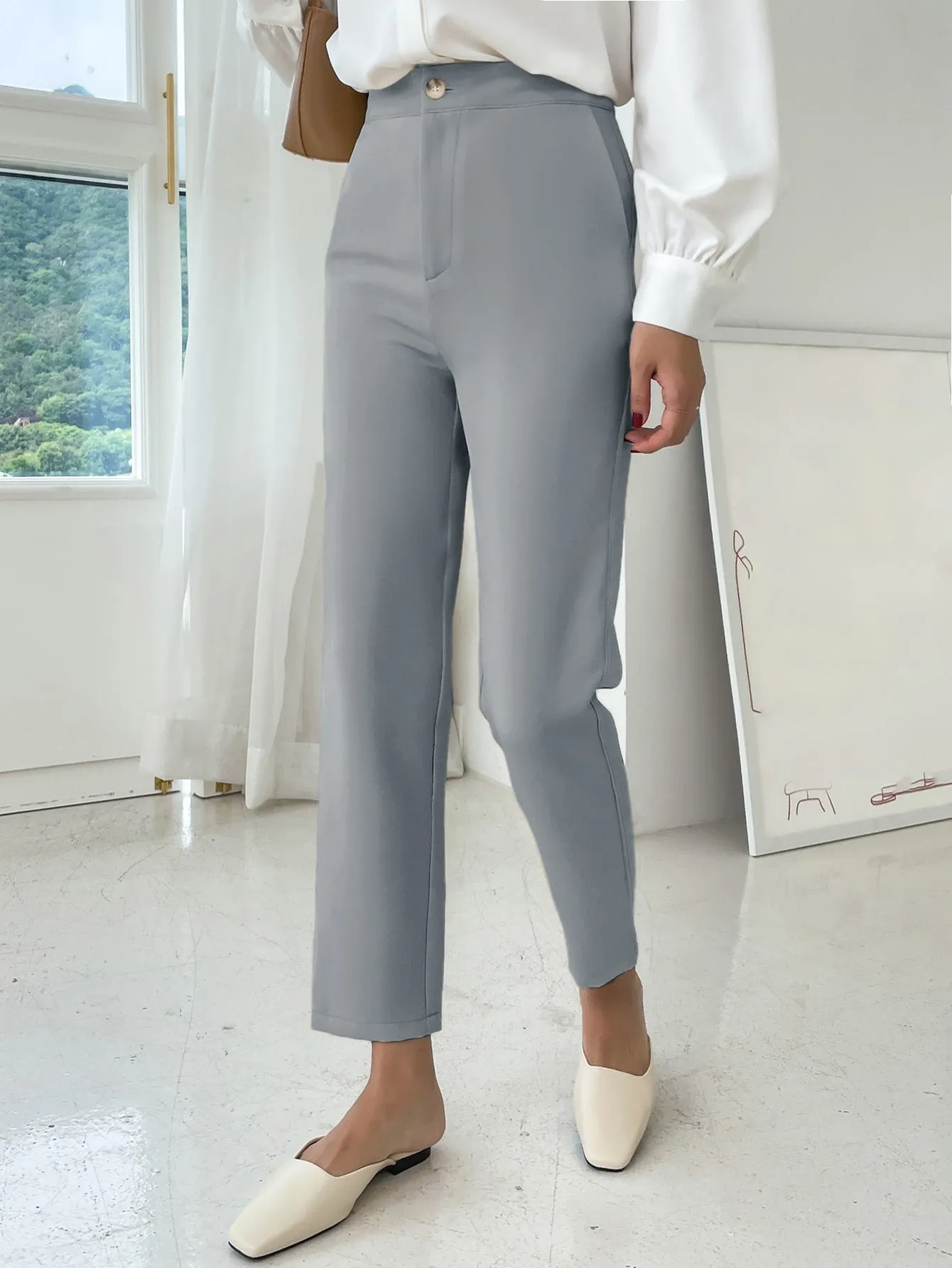 DAZY High Waist Straight Leg Pants