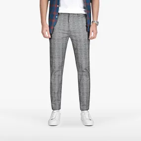 D.E.N.I.M C.O - Men 'Grey' Westrade Gridwork Marl Stretch Slim Chino PR924