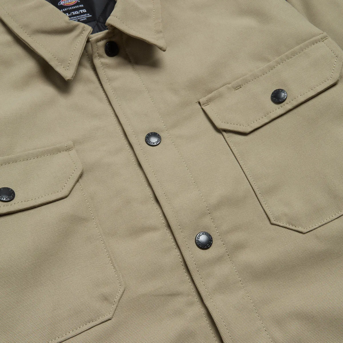Dickies Lined Duck Snap Heavyweight Shirt Jacket - Khaki