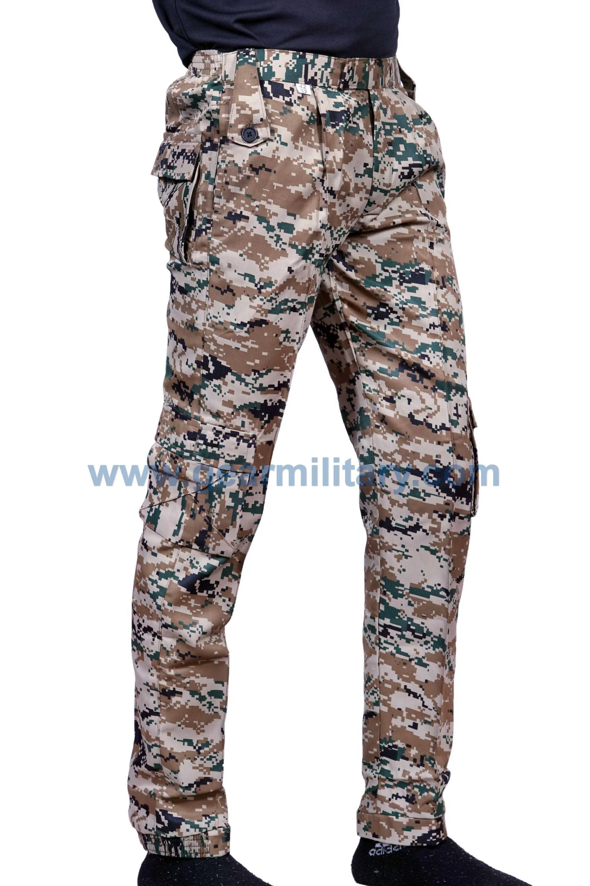 Digital Camo Print Six pocket Pants Light