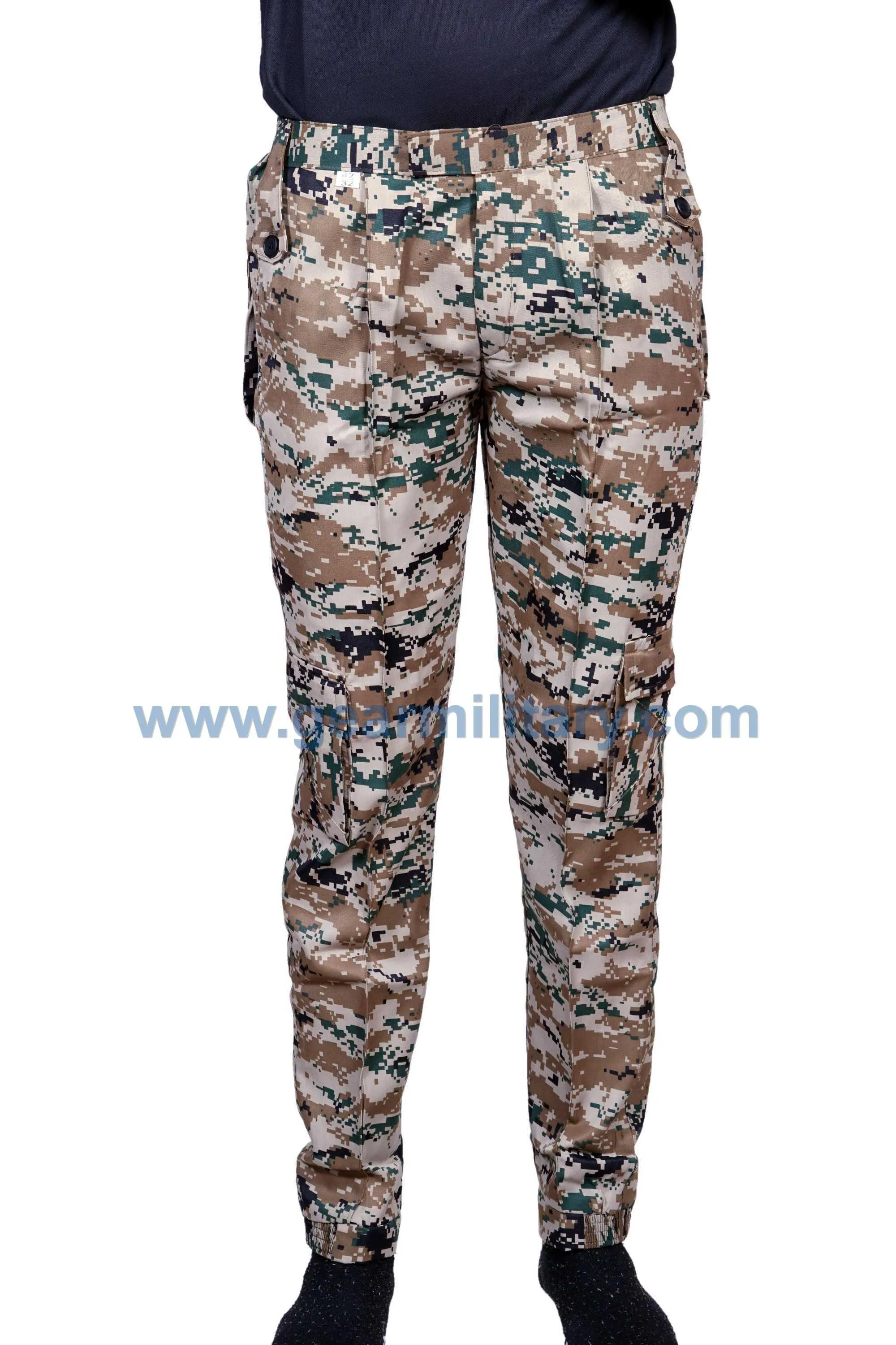 Digital Camo Print Six pocket Pants Light