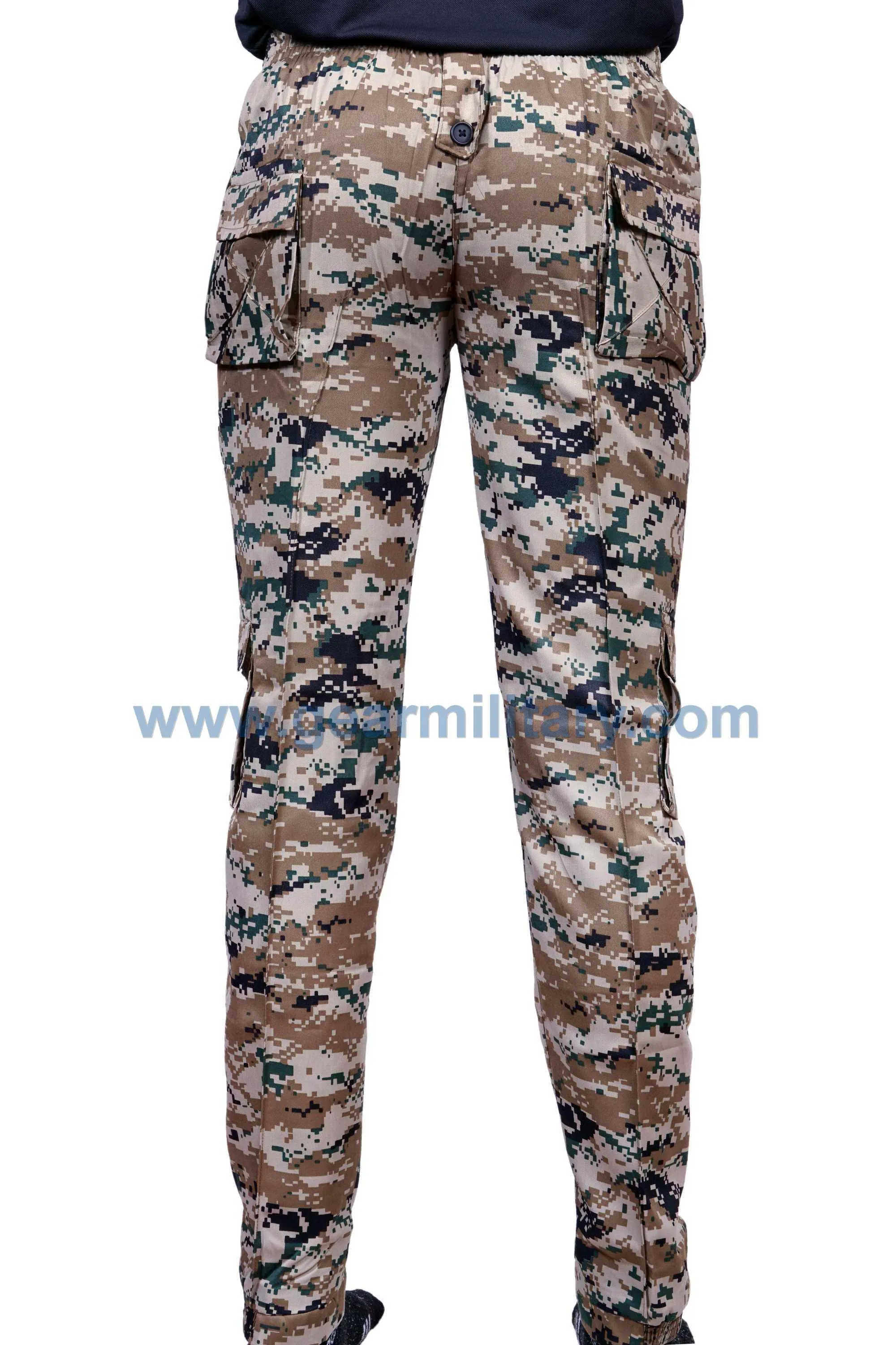Digital Camo Print Six pocket Pants Light