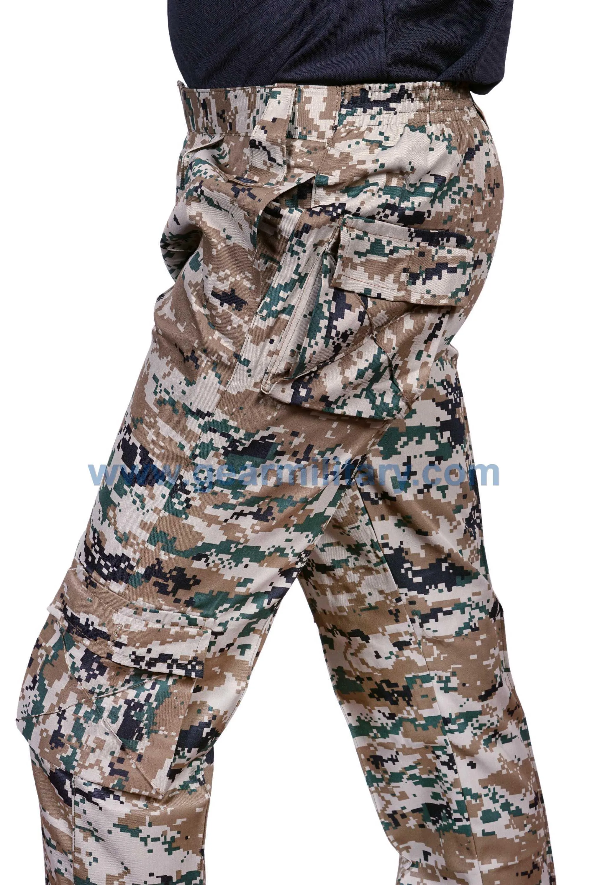 Digital Camo Print Six pocket Pants Light