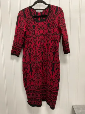 Dress Sweater By Dannyandnicole In Black & Red, Size: L