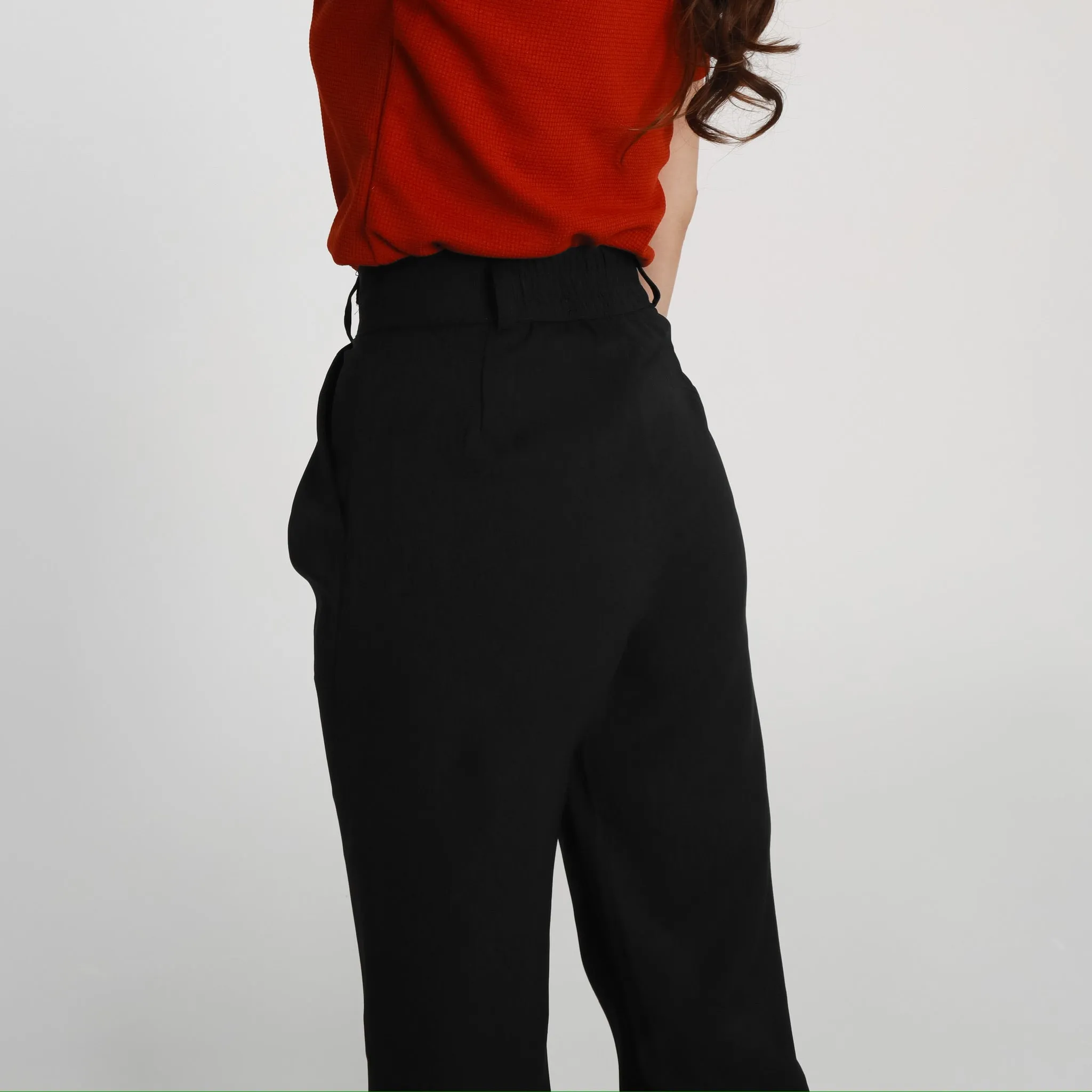 Drifty High-Waist Pants - Black