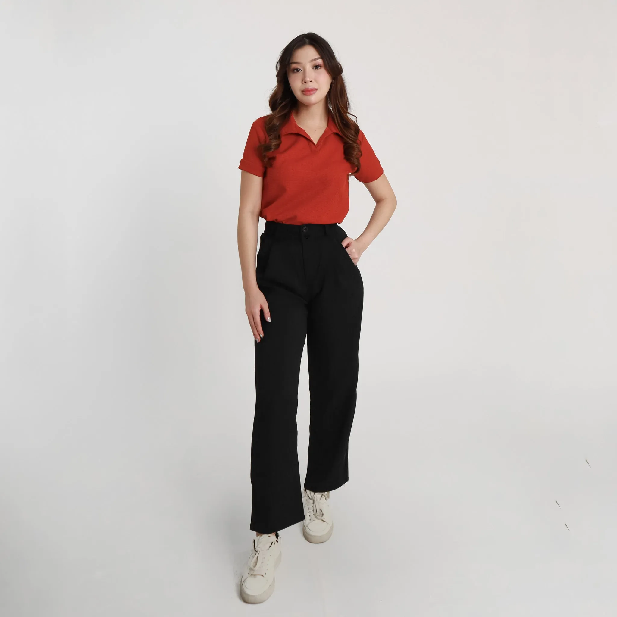 Drifty High-Waist Pants - Black