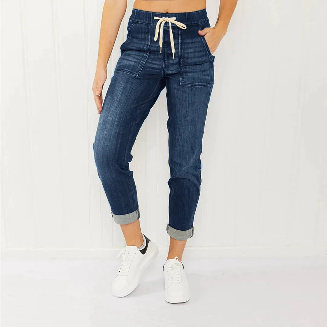 Easyluxe | Sweatpants i jeanstyg