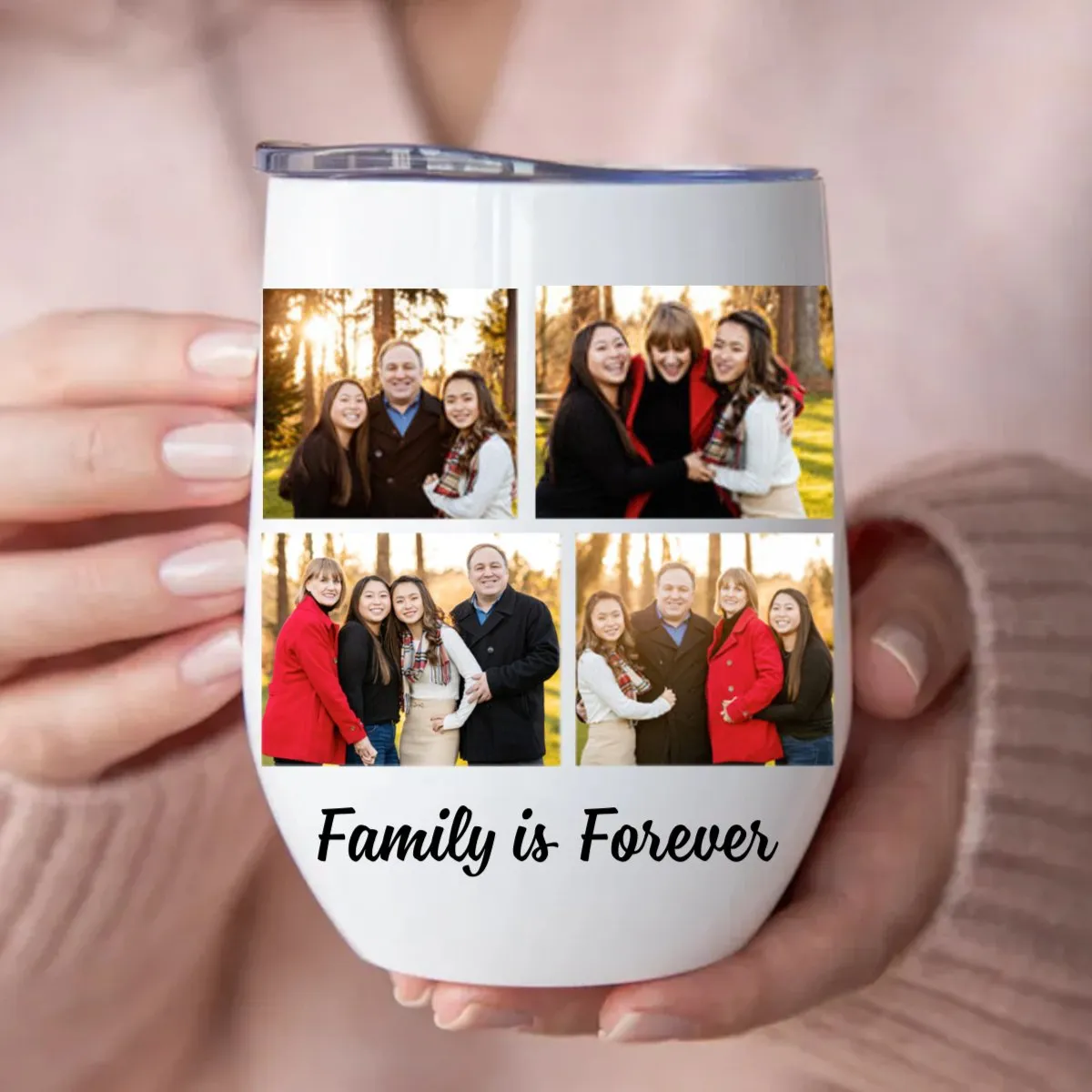 Family - We Are Always Together - Personalized Wine Tumbler