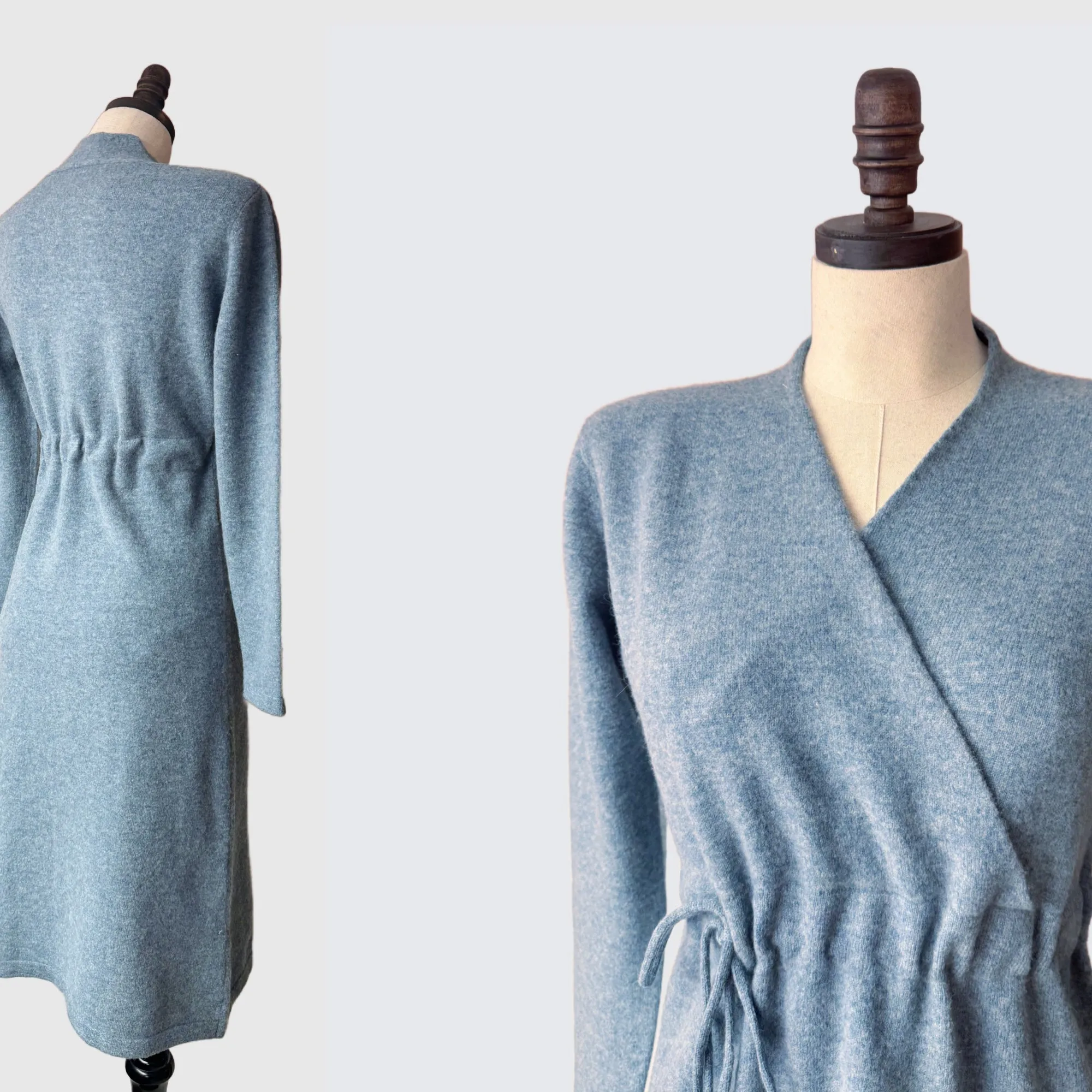 Faux Wrap Dress - merino wool knit | 5 Colors | Women’s merino knitwear