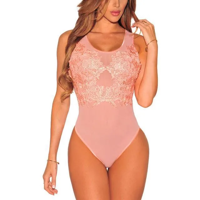 Floral Lace Mesh Bodysuit