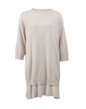 Flutter Hem Dress And Sweater