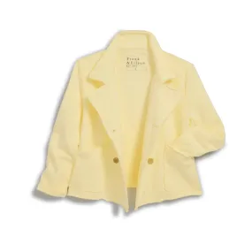 FRANK AND EILEEN - MINI BELFEST CROPPED SWEATSHIRT PEACOAT IN CANARY
