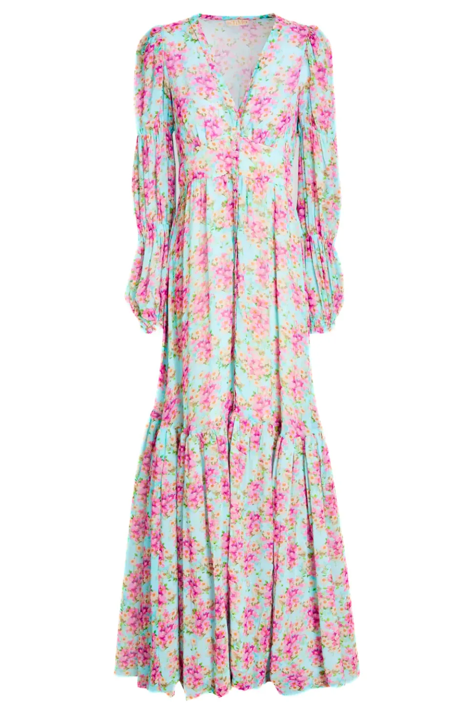 Georgette Maxi Dress in Summer Flowers