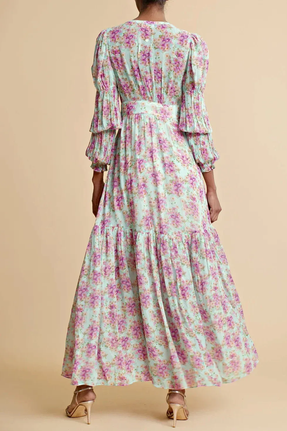 Georgette Maxi Dress in Summer Flowers