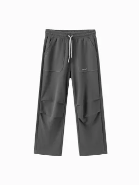 Girl Trend Scenarios Medium Gray Solid Color Trousers