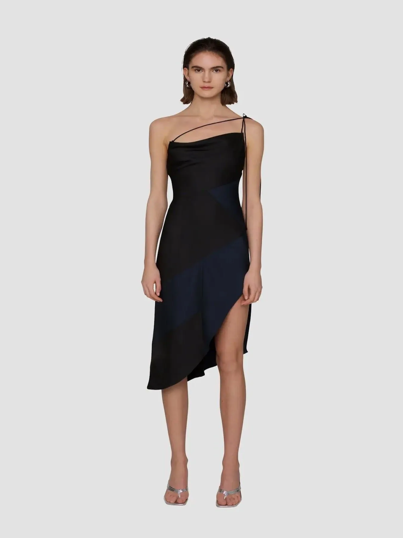 Grace Black Colors Block Slip Dress