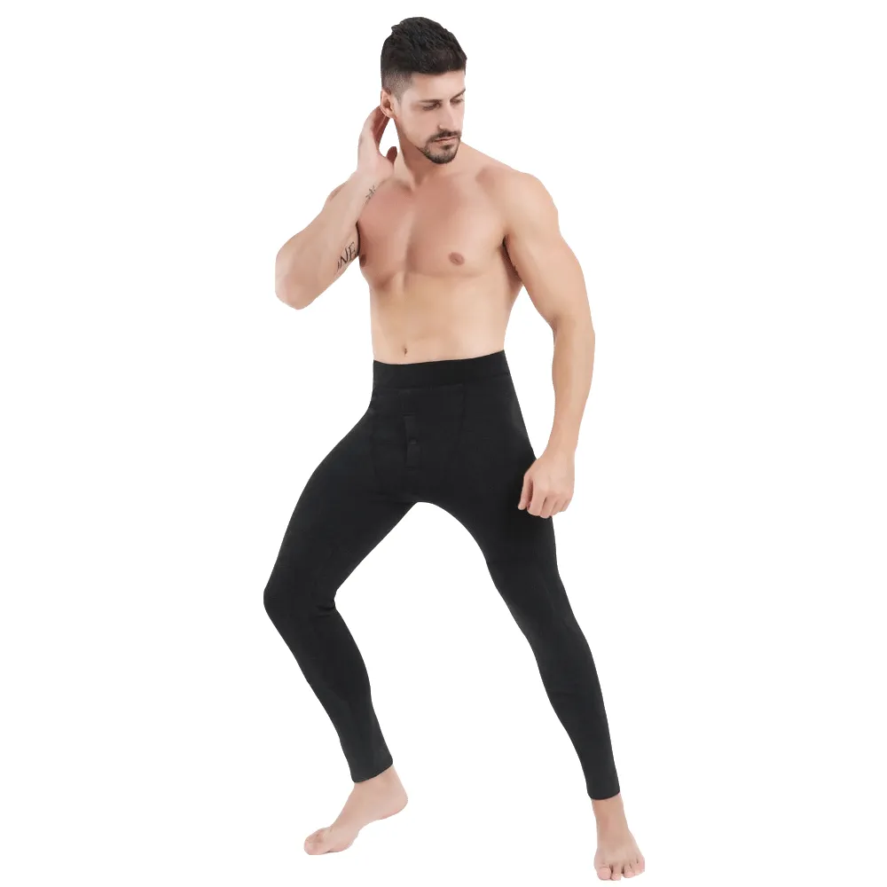 Hanrae Men's Heavyweight Thermal Fleece Lined Leggings