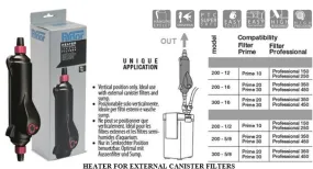 HEATER FOR EXTERNAL CANISTER FILTERS
