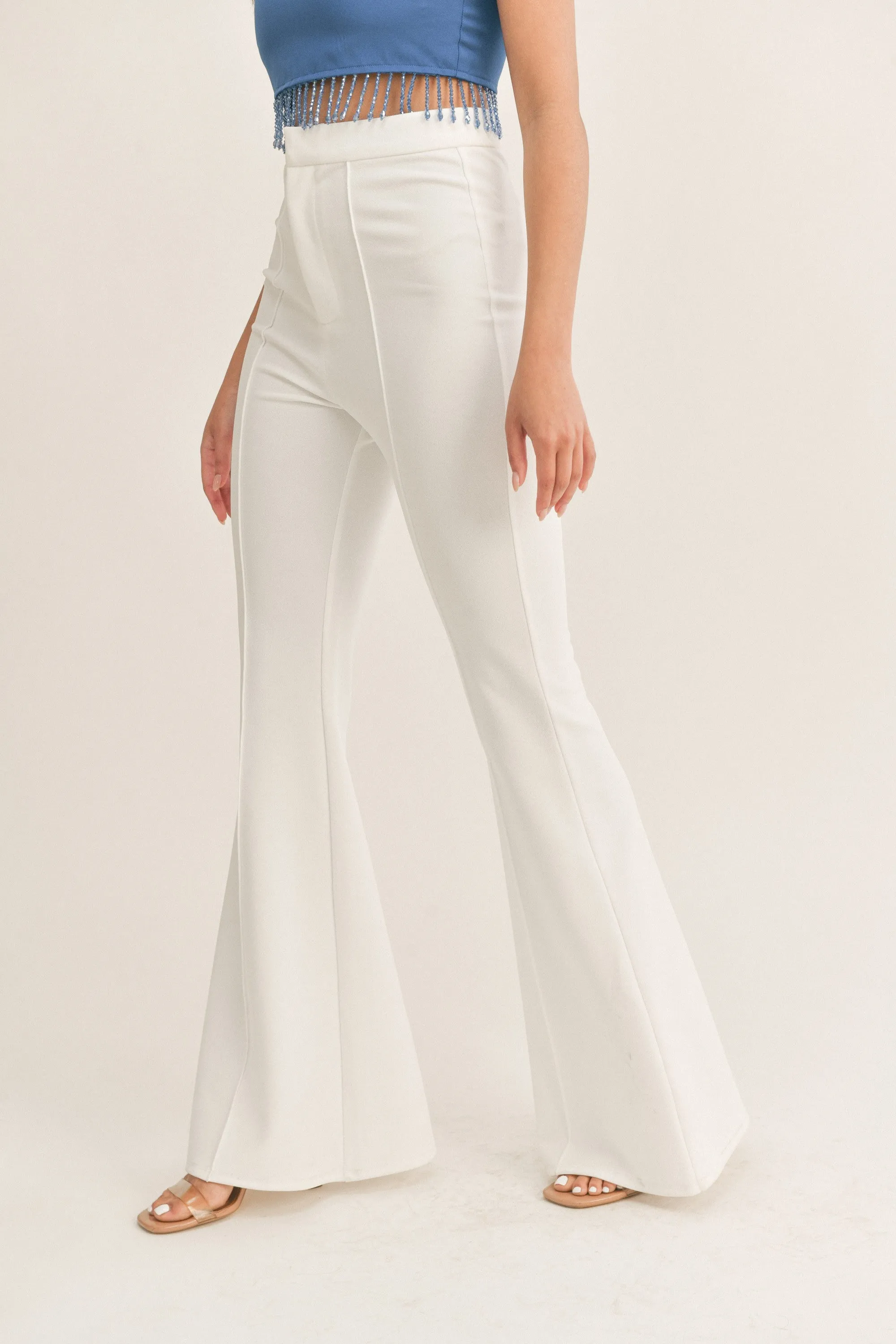 high waist flare pants