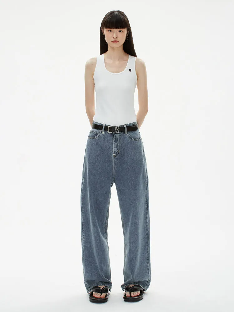 High Waist Outline Jeans