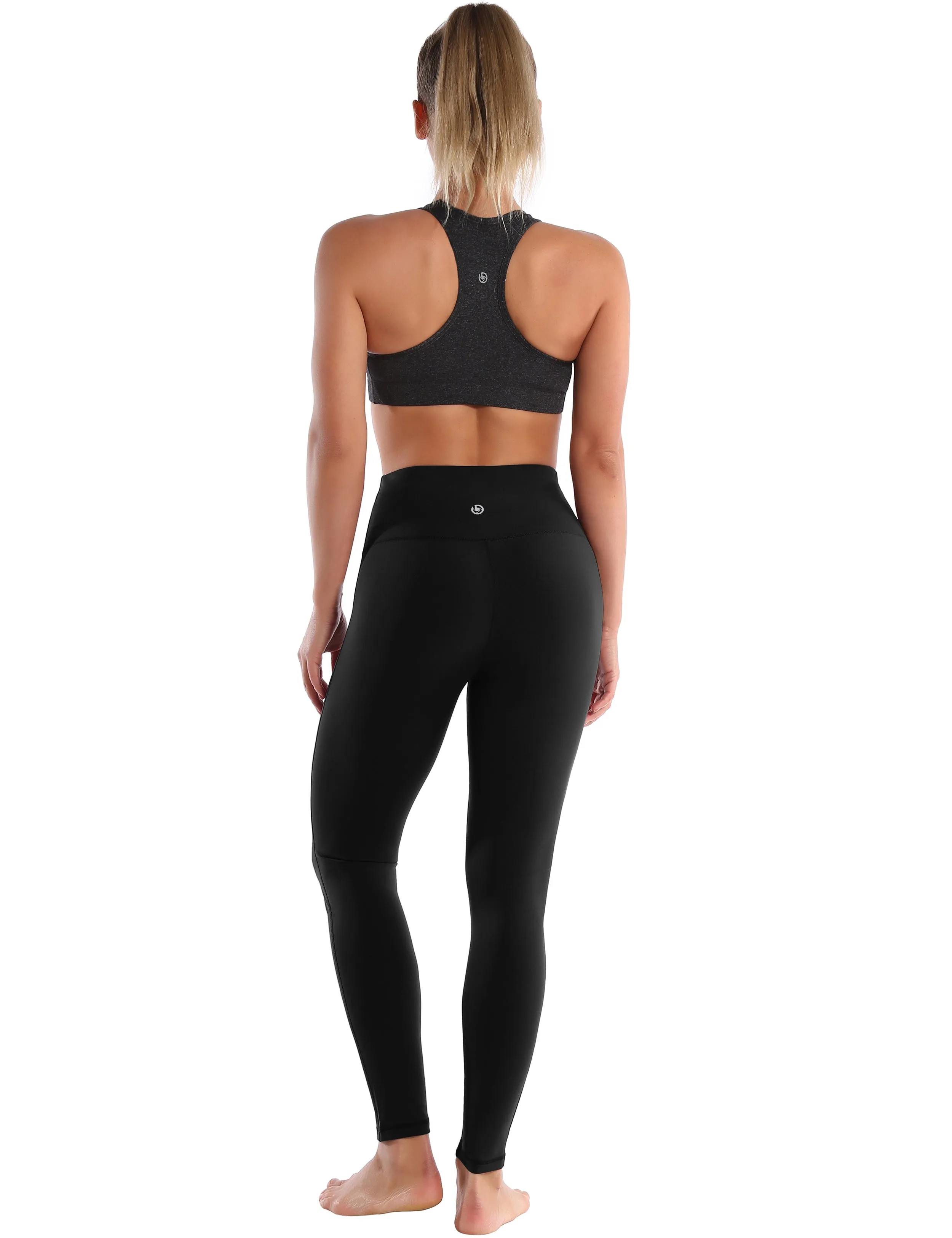 High Waist Side Line Jogging Pants black_Jogging