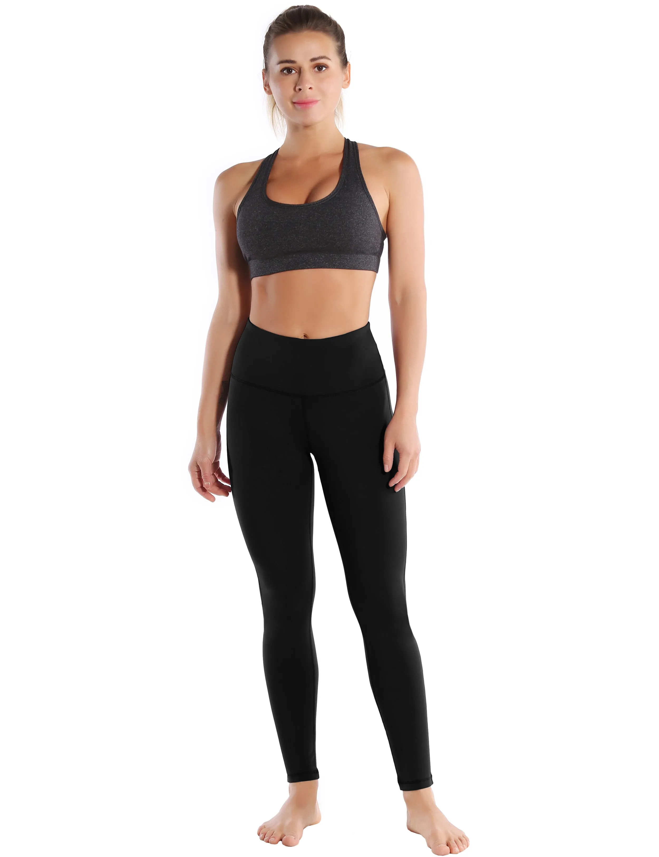 High Waist Side Line Jogging Pants black_Jogging