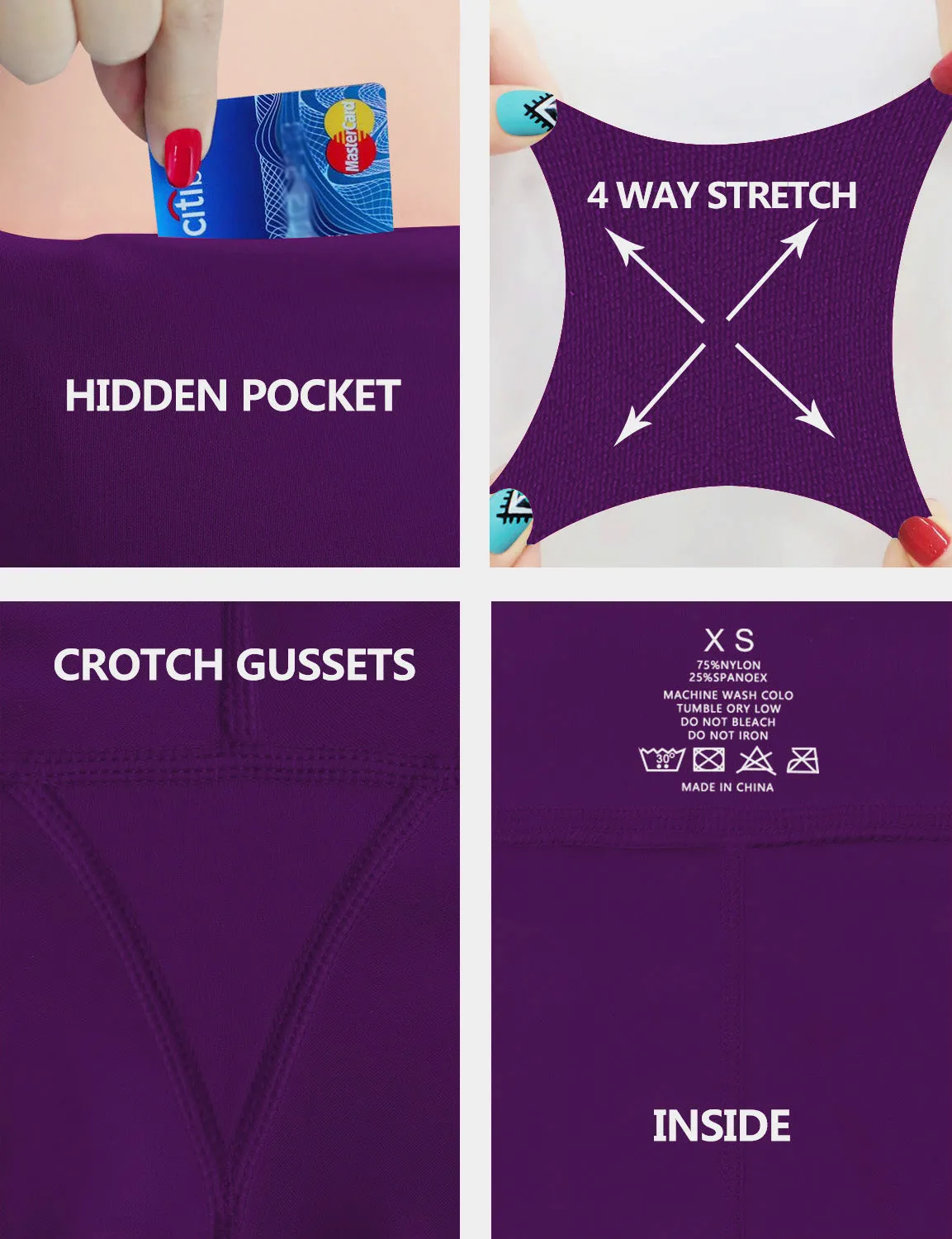 High Waist Tall Size Pants eggplantpurple_Tall Size