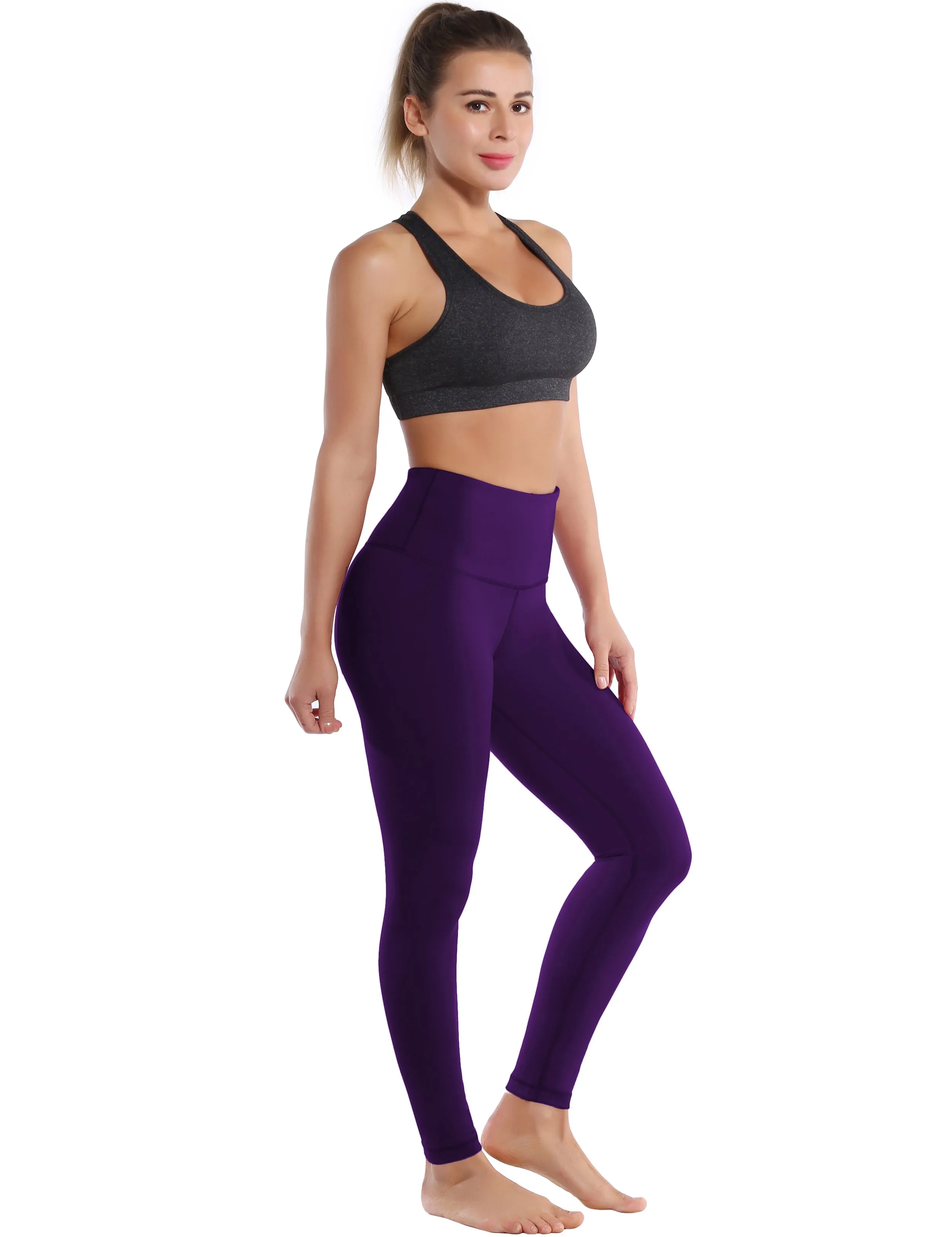 High Waist Tall Size Pants eggplantpurple_Tall Size