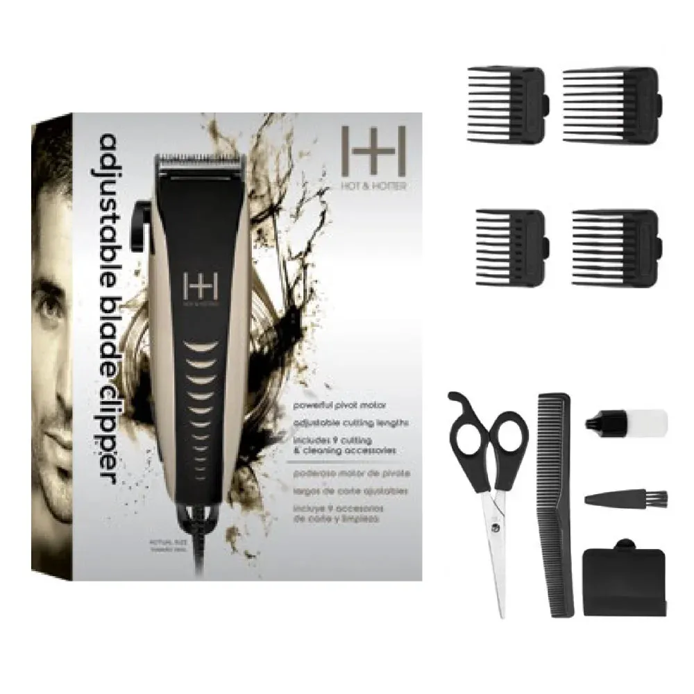 Hot & Hotter Adjustable Blade Clipper with Attachments