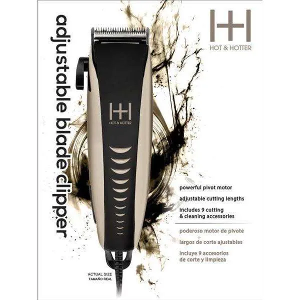 Hot & Hotter Adjustable Blade Clipper with Attachments