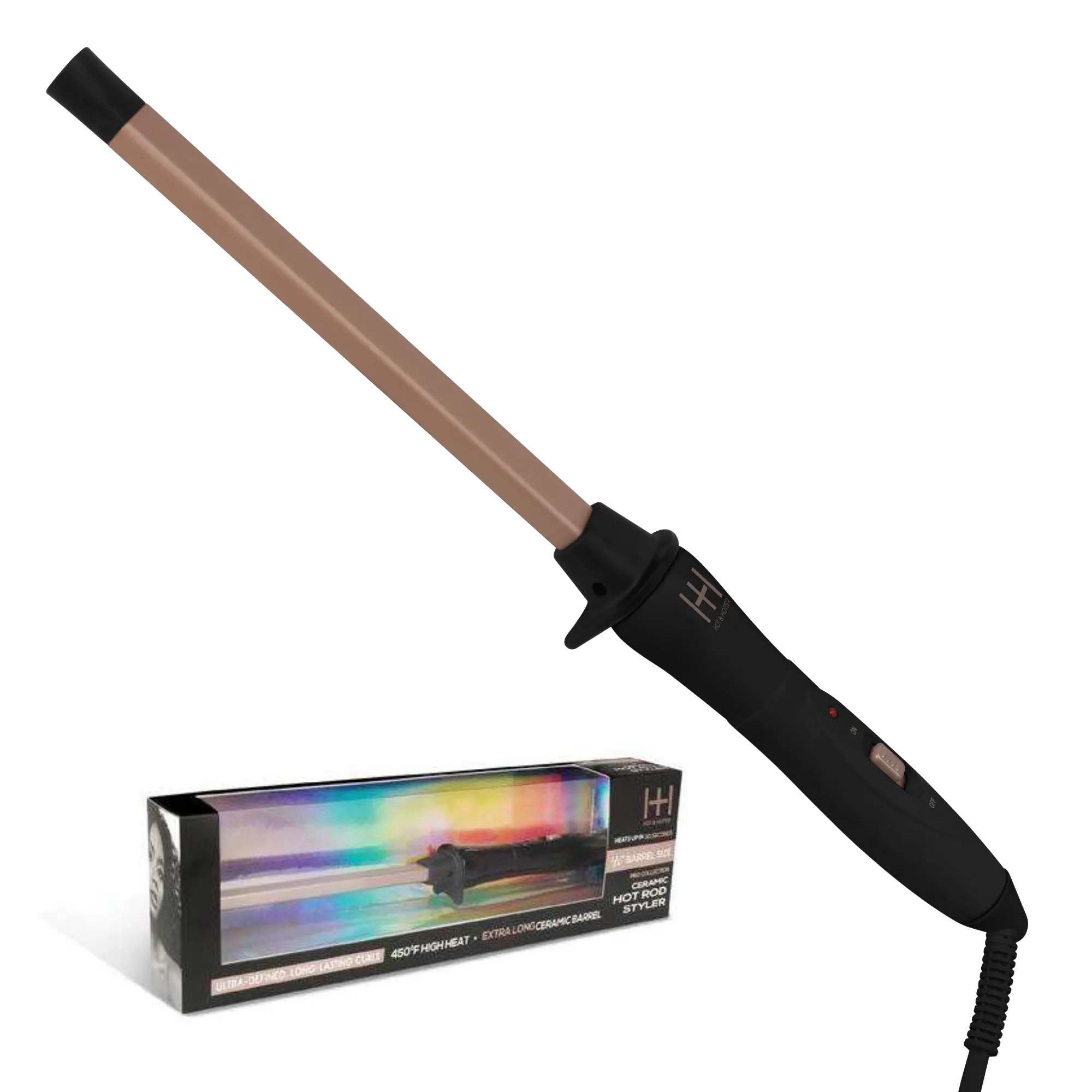 Hot & Hotter Ceramic Hot Rod Styler Wand 1/2 inch