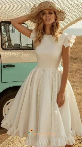 Informal Short Boho Wedding Dress