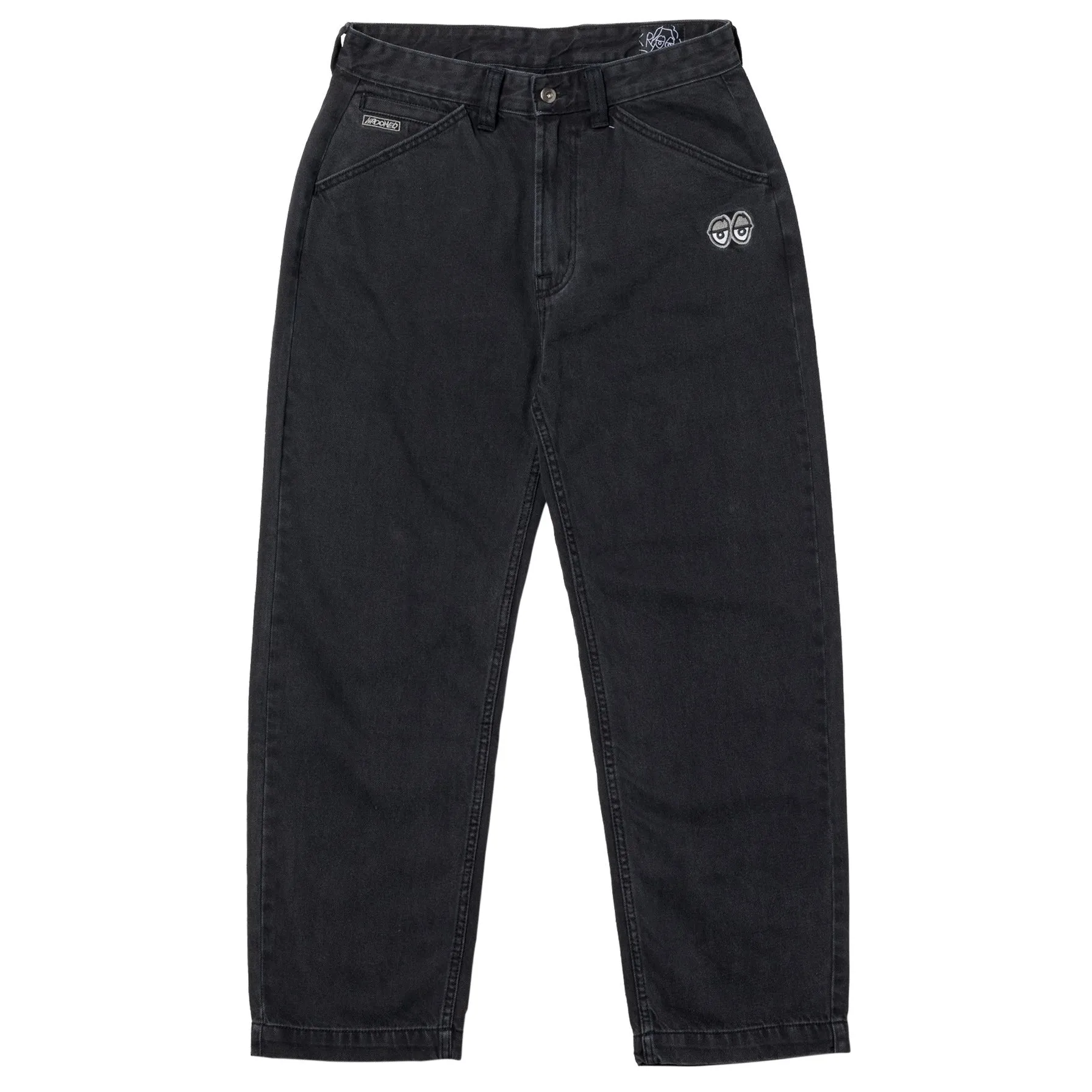 Krooked Eyes Denim Twill Pants Black