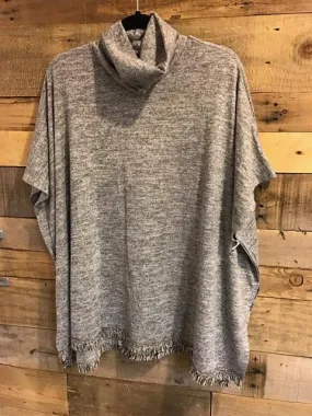 Lacy Grey Poncho