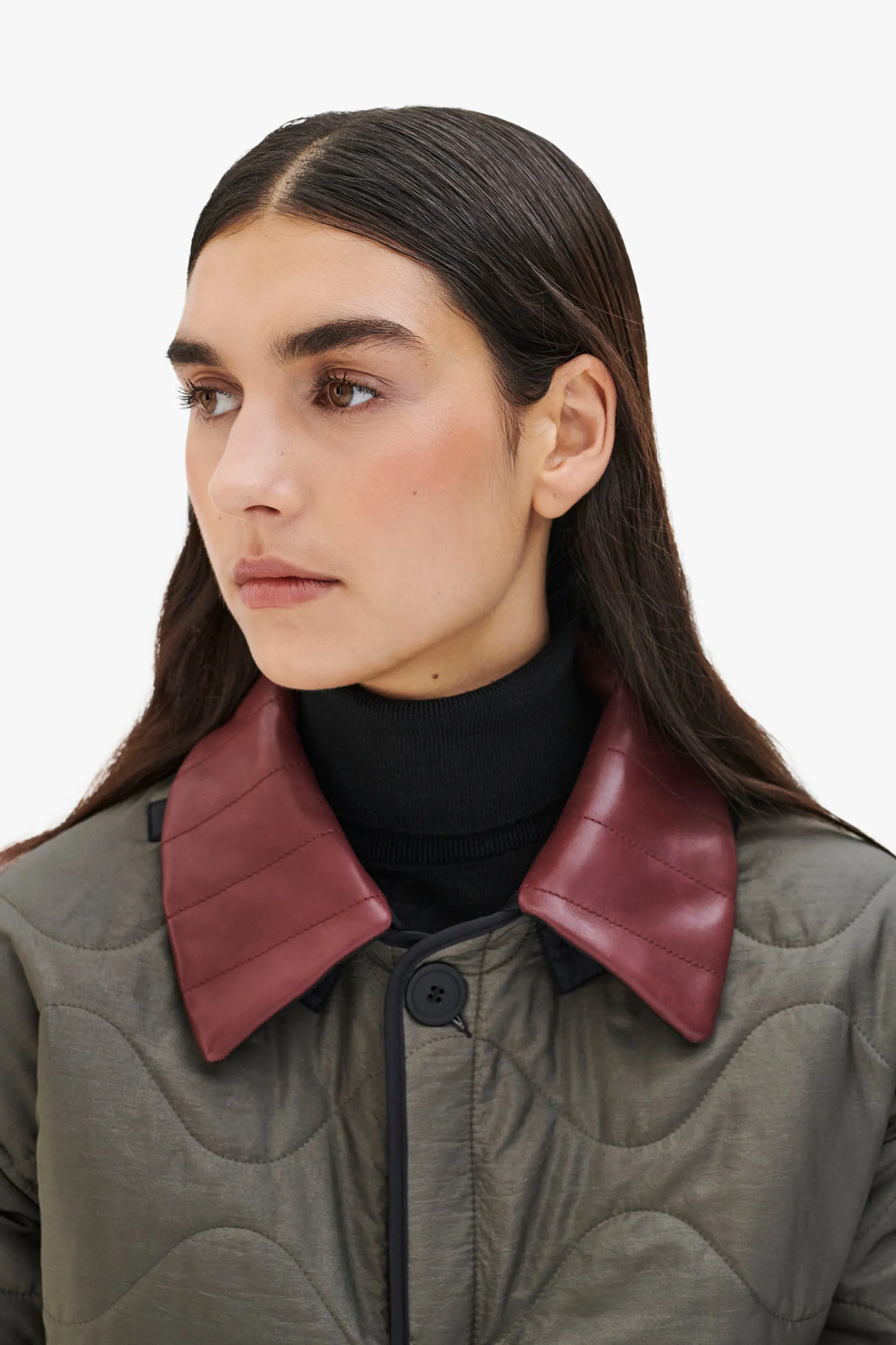 Leather Collar - Wine