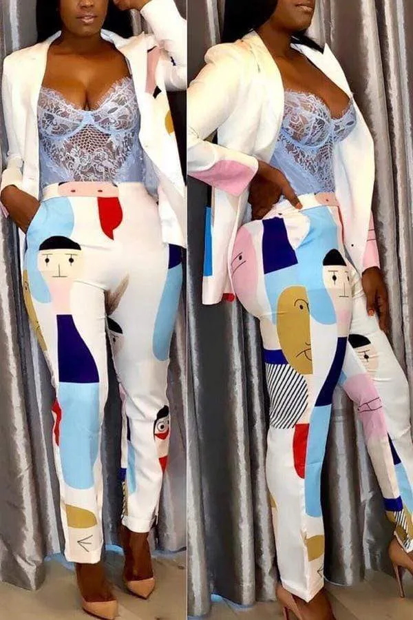 Leisure Printed High Elastic Pants