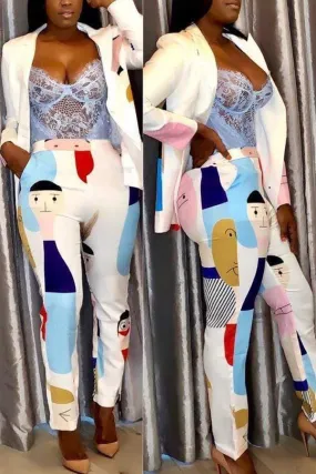 Leisure Printed High Elastic Pants