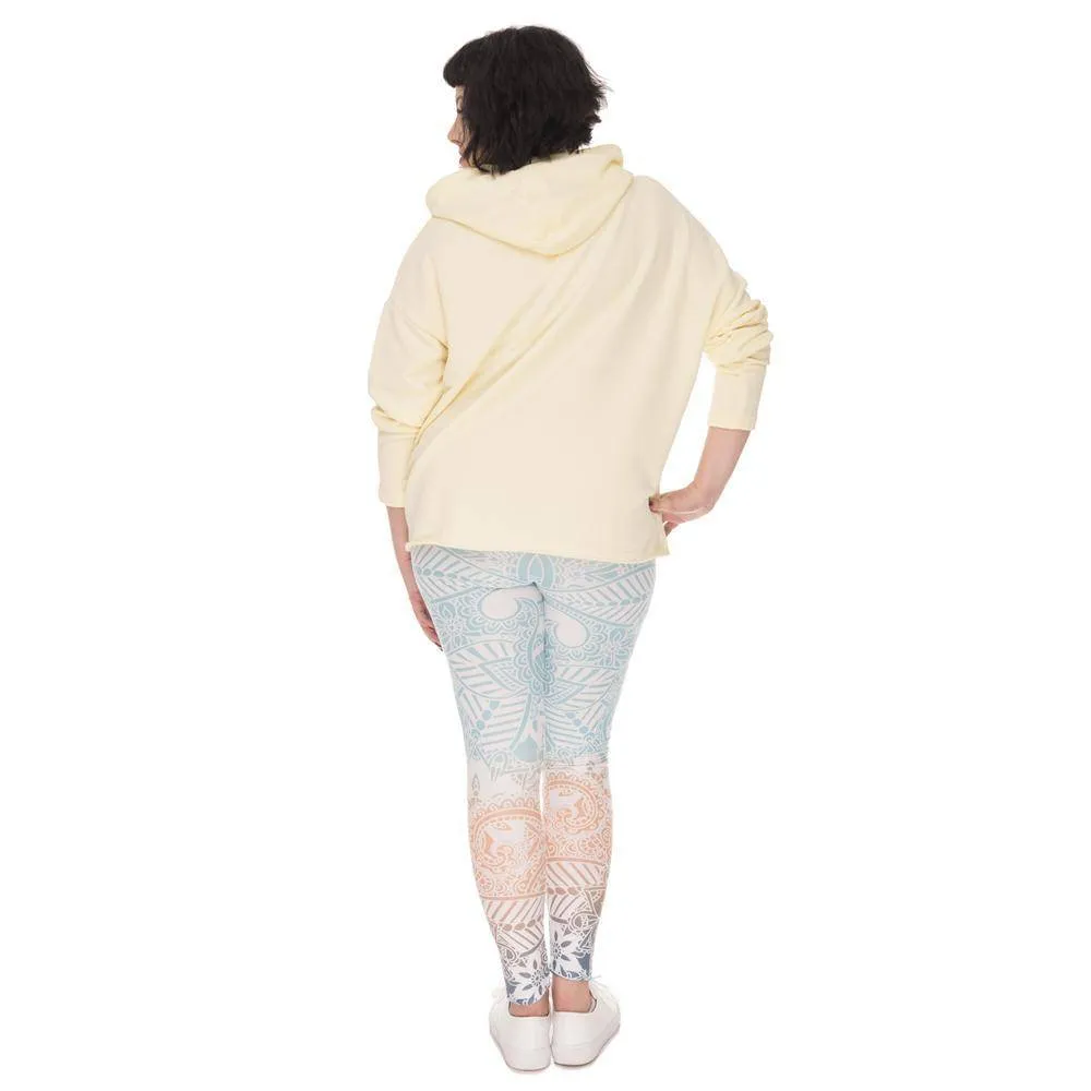Mandala Mint Printed High Waist Leggings