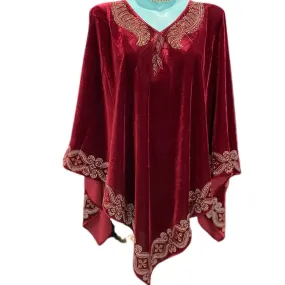 Maya Velvet Silk Luxe Poncho One Size AU 8-22