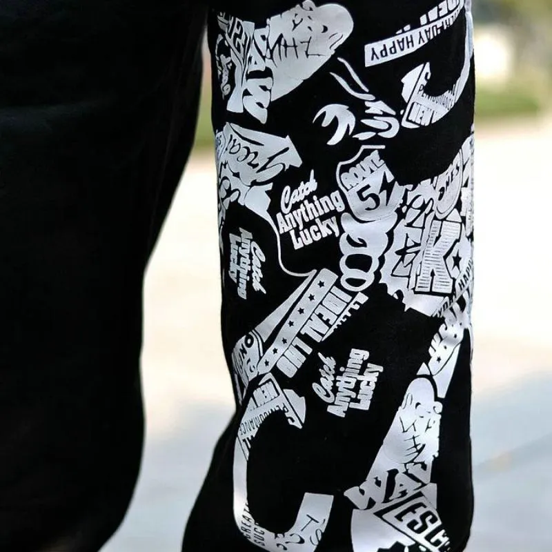 Men's Spring Cotton Sweatpants With Print