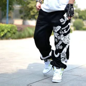 Men's Spring Cotton Sweatpants With Print