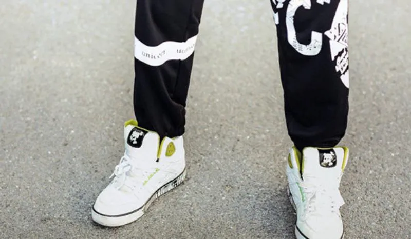 Men's Spring Cotton Sweatpants With Print