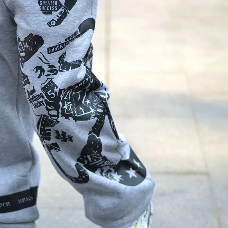 Men's Spring Cotton Sweatpants With Print