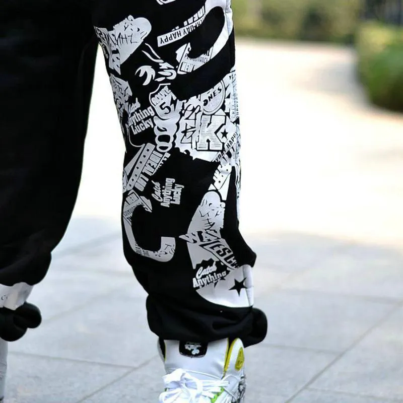 Men's Spring Cotton Sweatpants With Print