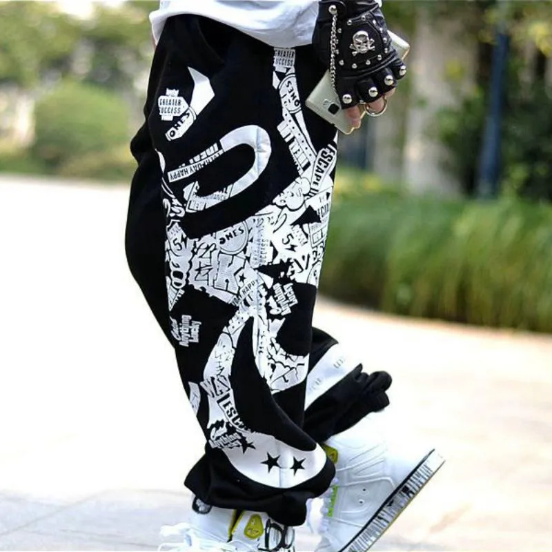 Men's Spring Cotton Sweatpants With Print